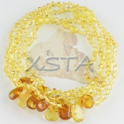 Teething necklace yellow polished